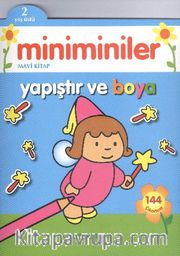 Miniminiler Yapıştır ve Boya (Mavi Kitap)