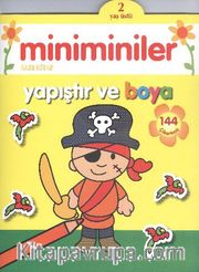 Miniminiler Yapıştır ve Boya (Sarı Kitap)