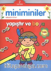 Miniminiler Yapıştır ve Boya (Kırmızı Kitap)