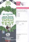 2015 ÖABT Din Kültürü ve Ahlak Bilgisi Öğretmenliği Yaprak Test