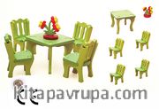 Montessori Ahşap Zeka Oyunları / w-My Home 3D Dinner Room