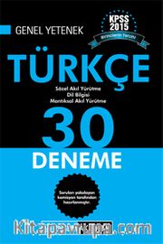 2015 KPSS Genel Yetenek Türkçe 30 Deneme