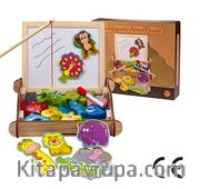 Montessori Ahşap Zeka Oyunları / w-Magnetic Animal Board
