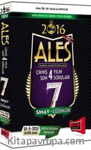 2016 ALES Çıkmış Son 4 Yılın Soruları 7 Sınav+Çözümleri