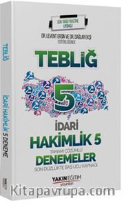 İdari Hakimlik Tebliğ Tamamı Çözümlü 5 Denemeler