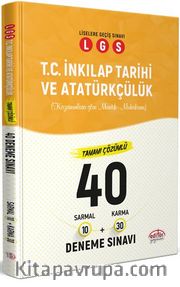 LGS T.C. İnkılap Tarihi ve Atatürkçülük Tamamı Çözümlü 40 Deneme Sınavı