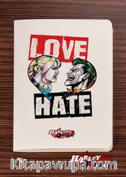 Akıl Defteri -  Harley Quinn - Love Hate - Dokun Hisset Serisi (AD-HQ001) Lisanslı Ürün   (Cep Boy) Lisanslı Ürün  