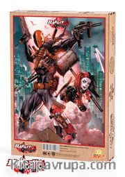 Harley Quinn - Harley Quinn and Deathstroke Ahşap Puzzle 1000 Parça (KOP-HQ058 - M) Lisanslı Ürün  