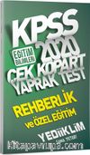 2020 KPSS Eğitim Bilimleri Rehberlik ve Özel Eğitim Çek Kopart Yaprak Test