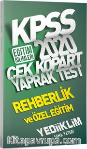 2020 KPSS Eğitim Bilimleri Rehberlik ve Özel Eğitim Çek Kopart Yaprak Test
