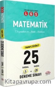 LGS Matematik 25 Deneme 5 Sarmal+10 Karma Çözümlü Deneme Sınavı