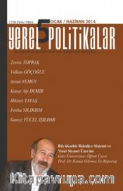 Yerel Politikalar Akademik Araştırma ve Düşünce Dergisi Yıl:1 Sayı:5 Ocak-Haziran 2015
