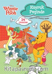 Winnie The  Pooh Kuyruk Peşinde Çıkartmalı Boyama Kitabı 