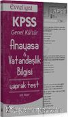 2016 KPSS Evveliyat Anayasa - Vatandaşlık Bilgisi Çek Kopar Yaprak Test 