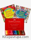 Büyükler İçin Boyama Seti (2 Kitap+Faber-Castell 36'lı Kuru Boya Kalemi)
