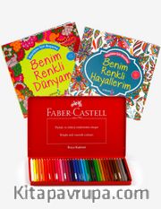 Büyükler İçin Boyama Seti (2 Kitap+Faber-Castell 36'lı Kuru Boya Kalemi)