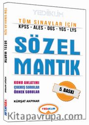 2016 Tüm Sınavlar İçin KPSS-ALES-DGS-YGS-LYS Sözel Mantık Konu Anlatımı - Çıkmış Sorular - Örnek Sorular