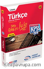 2016 KPSS Lisans Türkçe (Sözel Akıl Yürütme) Soru Bankası (1410 Soru) (Kod:1052)