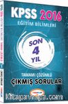 2016 KPSS Eğitim Bilimleri Son 4 Yıl Tamamı Çözümlü Çıkmış Sorular