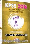 2016 KPSS Genel Yetenek Genel Kültür Son 6 Yıl Tamamı Çözümlü Çıkmış Sorular