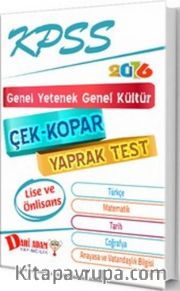 2016 KPSS Genel Yetenek Genel Kültür Çek-Kopar Yaprak Test Lise - Önlisans