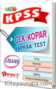 2016 KPSS Çek Kopar Yaprak Test Lisans