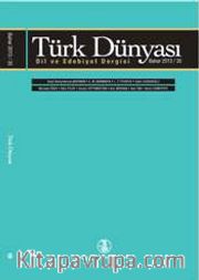 Türk Dünyası Dil ve Edebiyat Dergisi Sayı: 35
