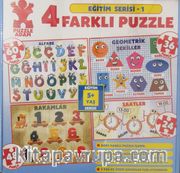 4 Farklı Puzzle / Eğitim Serisi 1 (5+Yaş)