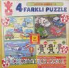4 Farklı Puzzle / Eğitim Serisi 2 (5+Yaş)