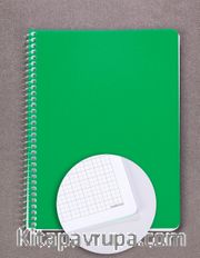 Bookinzi Okul Defteri - 80gr. 70 yaprak  A5 Spiralli Mavi Kareli Defter	