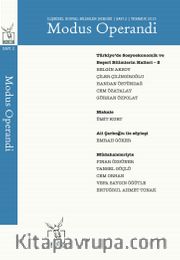 İlişkisel Sosyal Bilimler Dergisi Sayı: 2 Temmuz 2015 / Modus Operandi