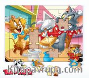 Tom and Jerry - Breakfast Ahşap Puzzle 35 Parça (KOP-TJ163 - XXXV) Lisanslı Ürün