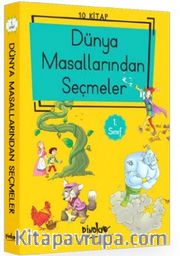 1. Sınıf Dünya Masallarından Seçmeler (10 Kitaplık Set - Düz Yazılı)