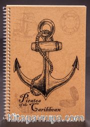 Bookinzi Okul Defteri (Taslamalı) 80gr. 70 yaprak Çizgili - Korsan Serisi - Çapa