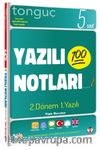 5. Sınıf Yazılı Notları Tüm Dersler 2. Dönem 1. Yazılı