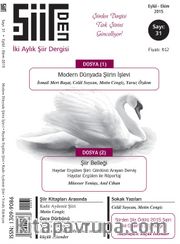 Şiirden İki Aylık Şiir Dergisi Sayı:31 Eylül-Ekim 2015