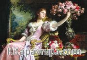 Çiçekli Kadın 2000 Parça Puzzle (66x98 Kod:3927)