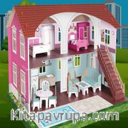 Maket Mobilyalı Oyun Evi Karton Maket 17 Parça 3 Boyutlu(15067)