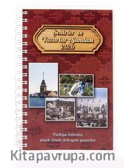 2020 Ajandalar - Şehirler ve Yazarlar Ajandası - Renkli Spiralli (Büyük Boy)