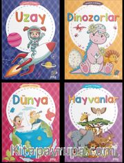 Eğitici Eğlendirici Çıkartma Kitabı Serisi (4 Kitap)