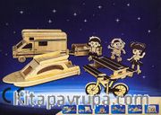 Montessori Ahşap Zeka Oyunları / w-3D Puzzle - Construction Kit