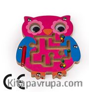 Montessori Ahşap Zeka Oyunları / w-Owl Maze Two