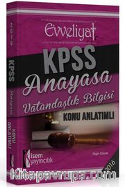 2016 KPSS Evveliyat Anayasa Vatandaşlık Bilgisi Konu Anlatımlı 