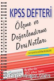 2016 KPSS Eğitim Bilimleri Ölçme ve Değerlendirme Ders Notları 
