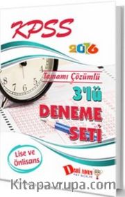 2016 KPSS Lise ve Önlisans Tamamı Çözümlü 3'lü Deneme Seti