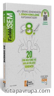 2020 LGS Farklı İsem 8.Sınıf  1. Dönem Din Kültürü ve Ahlak Bilgisi 20 Branş Deneme 