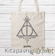 Askılı Bez Çanta - Harry Potter - Deathly Hallows (BK-HP125) Lisanslı Ürün