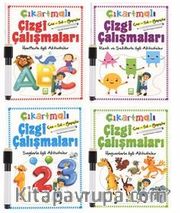 Çıkartmalı Çizgi Çalışmaları Seti Kalemli (4 Kitap)