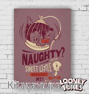 Ahşap Poster - Looney Tunes - Naughty (BK-LT170) Lisanslı Ürün