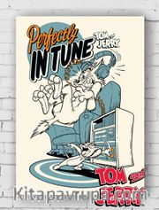 Ahşap Poster - Tom<br />Jerry - Perfectly in Tune (BK-TJ156) Lisanslı Ürün